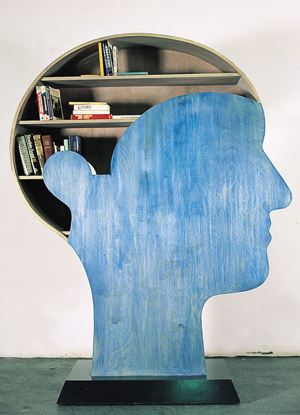 bibliothèque en forme de tête